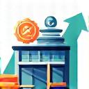 Icono de crecimiento de pequeña empresa